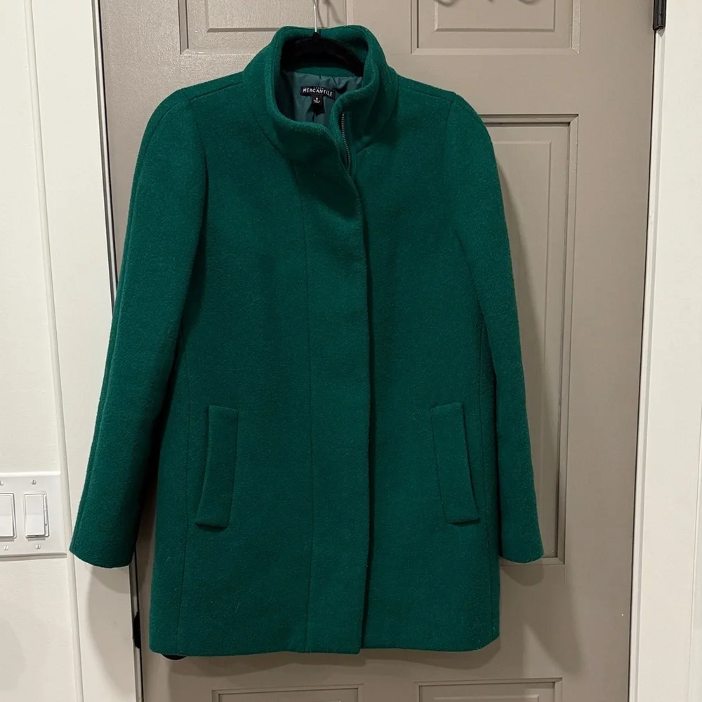 J.CREW Emerald wool Coat - Picture 1 of 7